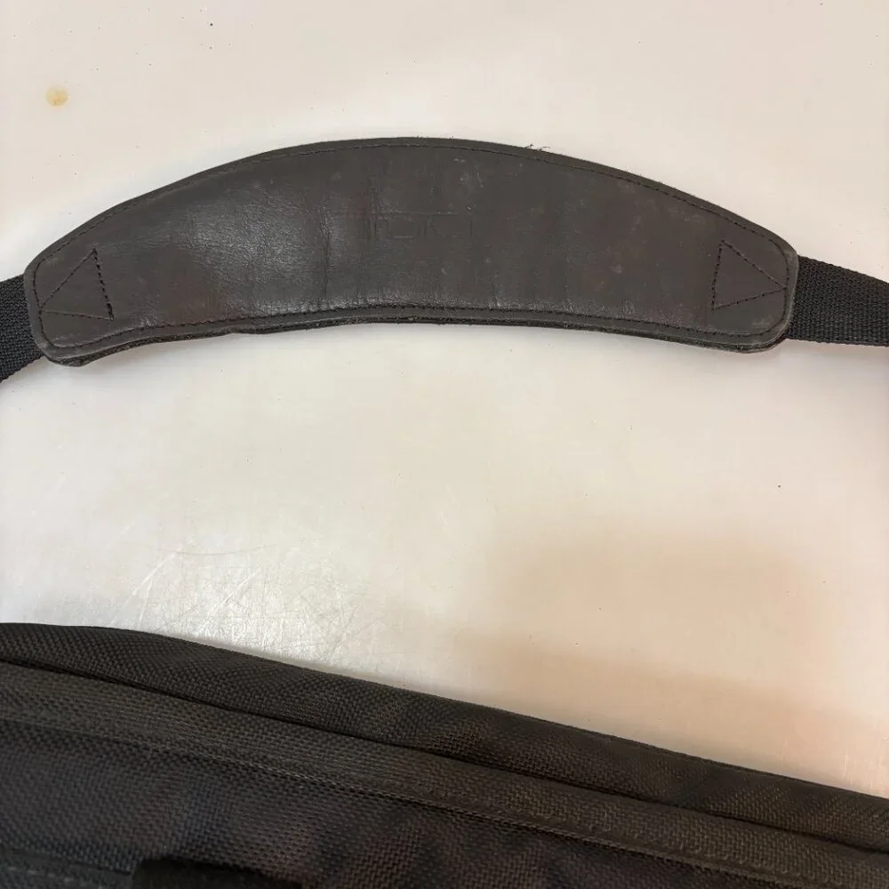 Tumi Black Ballistic Nylon Overnighter Briefcase 2671D3 Luggage Tag & Strap